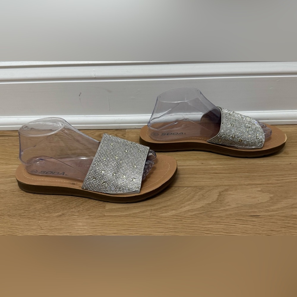 Soda Rhinestone Justice Sandals - Picture 3 of 5